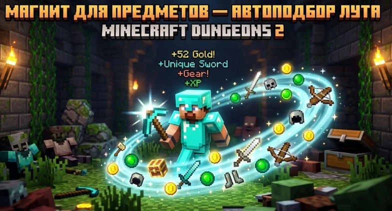 Магнит для предметов — автоподбор лута