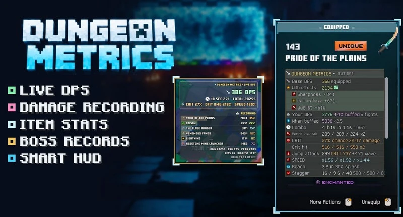 Dungeon Metrics — счетчик DPS и статистика