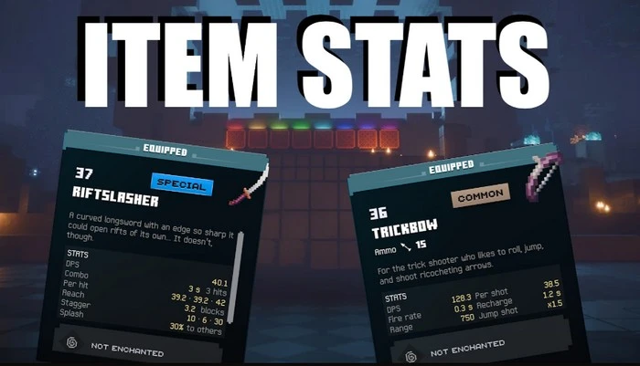 Item Stats — отображение характеристик